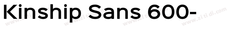 Kinship Sans 600字体转换